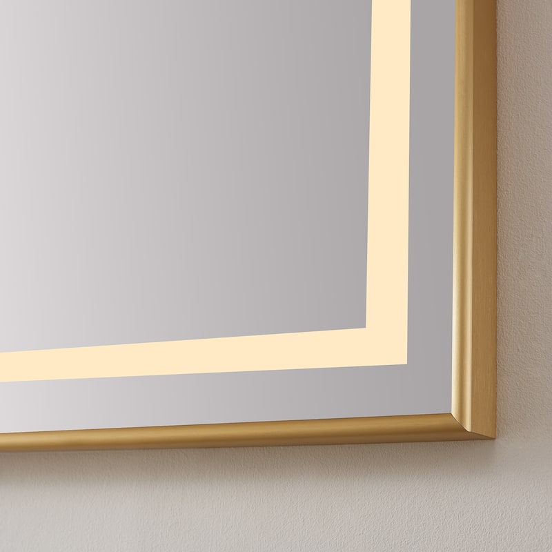 24" Rectangular LED Lighted Accent Bathroom/Vanity Wall Mirror - 24