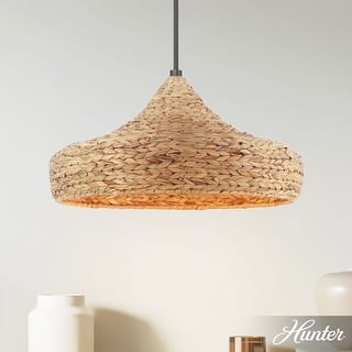 Hunter Cambria Boho Seagrass Pendant - Kitchen, Bedroom, Living Room, Dining Room, Entry - Transitional, Coastal