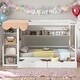 preview thumbnail 14 of 30, Wooden Natural Full size House Bed with 2 Drawers and Built-in Wardrobe