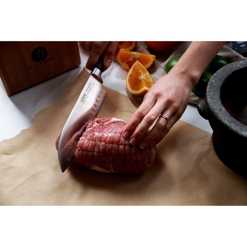 Chikara 7-inch Santoku Knife - Black