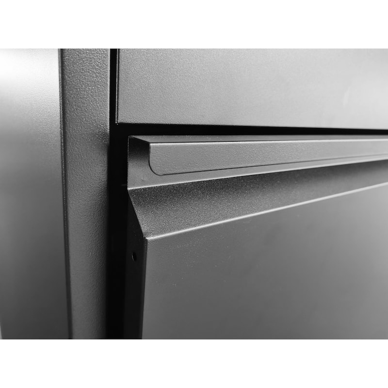 Anmytek Black 3 Drawer Vertical File Cabinet with Lock Anti Tip Design Letter and Legal Size Storage