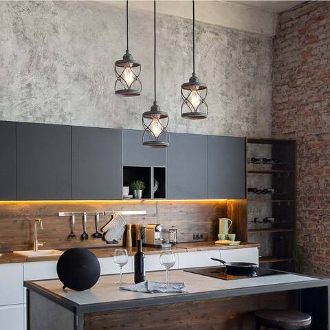 The Gray Barn Farmhouse Mini 1-Light Pendant Metal Island Lights for Dining Room