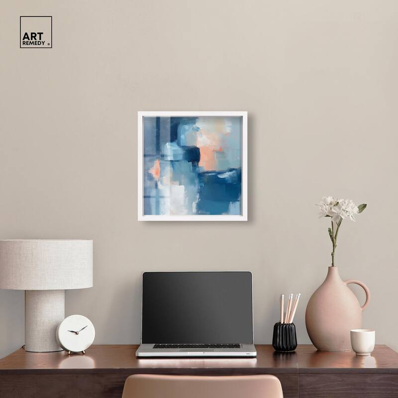 Whispering Blue I Shadowbox by Art Remedy