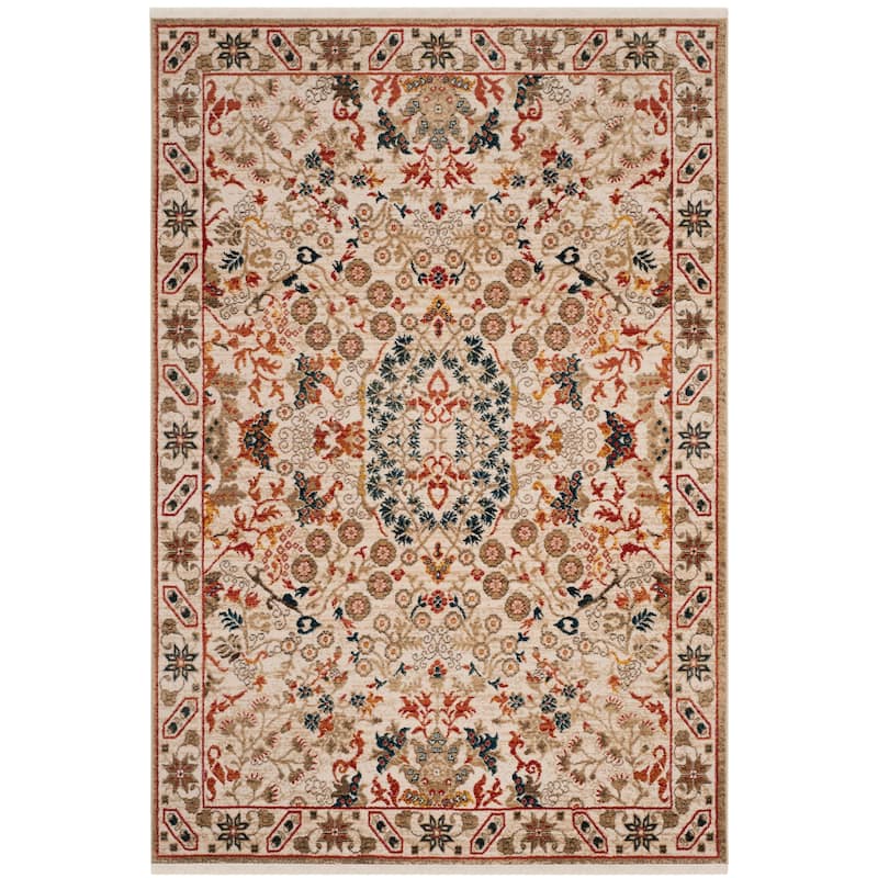 SAFAVIEH Kashan Aleta Oriental Rug with Fringe