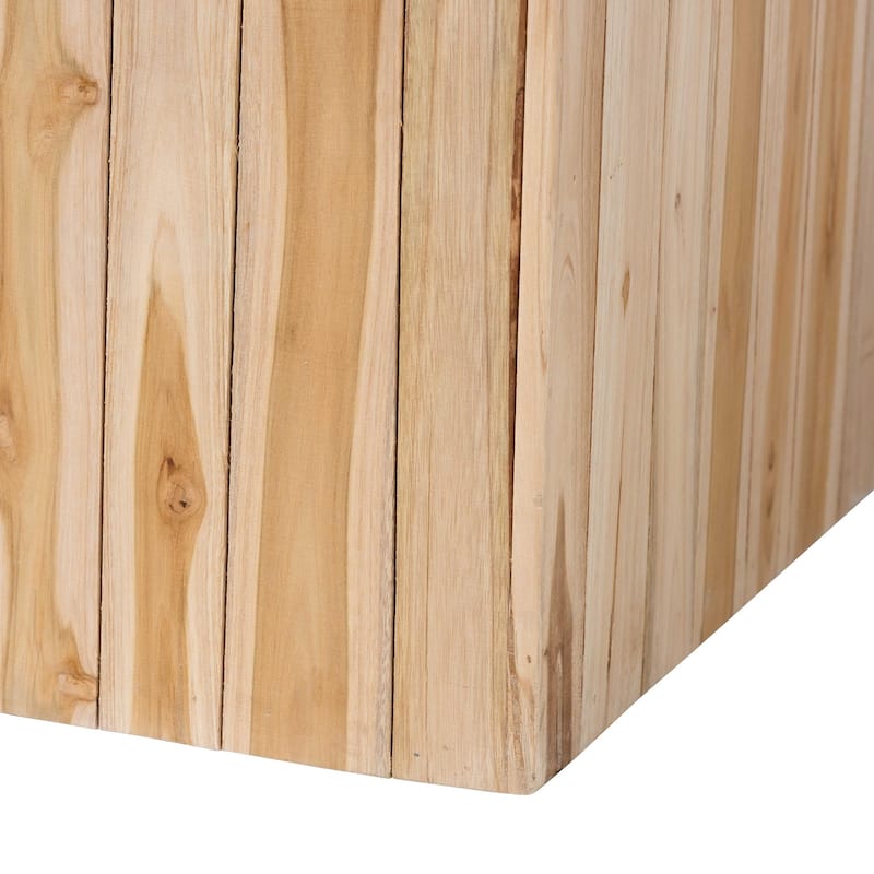 Grayson Bohemian Natural Teak Wood Coffee Table with Unique Repurposed Wood Logs