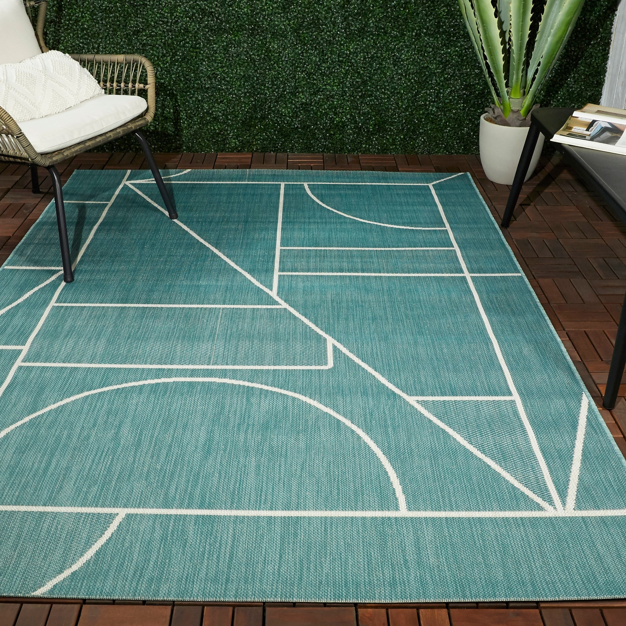 Bonomi Abstract Contemporary Indoor/Outdoor Area Rug