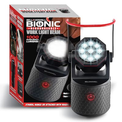 Bell + Howell Rechargeable 1000-Lumen LED Work Light - Black