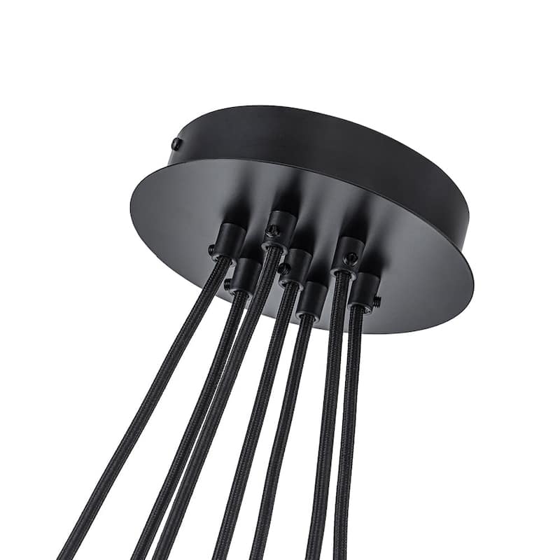 Minimalist 7-Light Glass Globe Bubble Cluster Pendant Chandelier