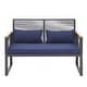 preview thumbnail 6 of 16, Patio Wicker Loveseat with Cushions