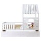 preview thumbnail 28 of 38, Twin Size House Bed Wood Kids Bed Frame with 2 Storage Drawers, Window and Guardrails for Bedroom, Easy Assembly