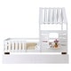 preview thumbnail 7 of 16, Twin Size House Bed w/ 2 Storage Drawers & Guardrails, Playhouse Bed w/ Roof and Window, Wooden Bed for Girls & Boys, White