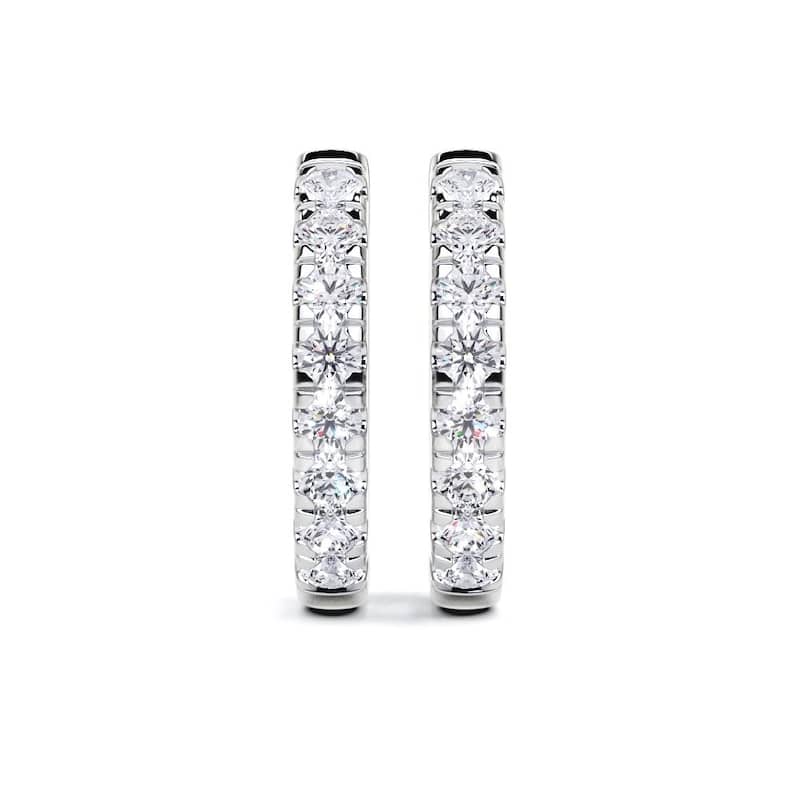 Vault Classics 0.33ct TW Natural Diamond Hoop Earrings (I VS2)