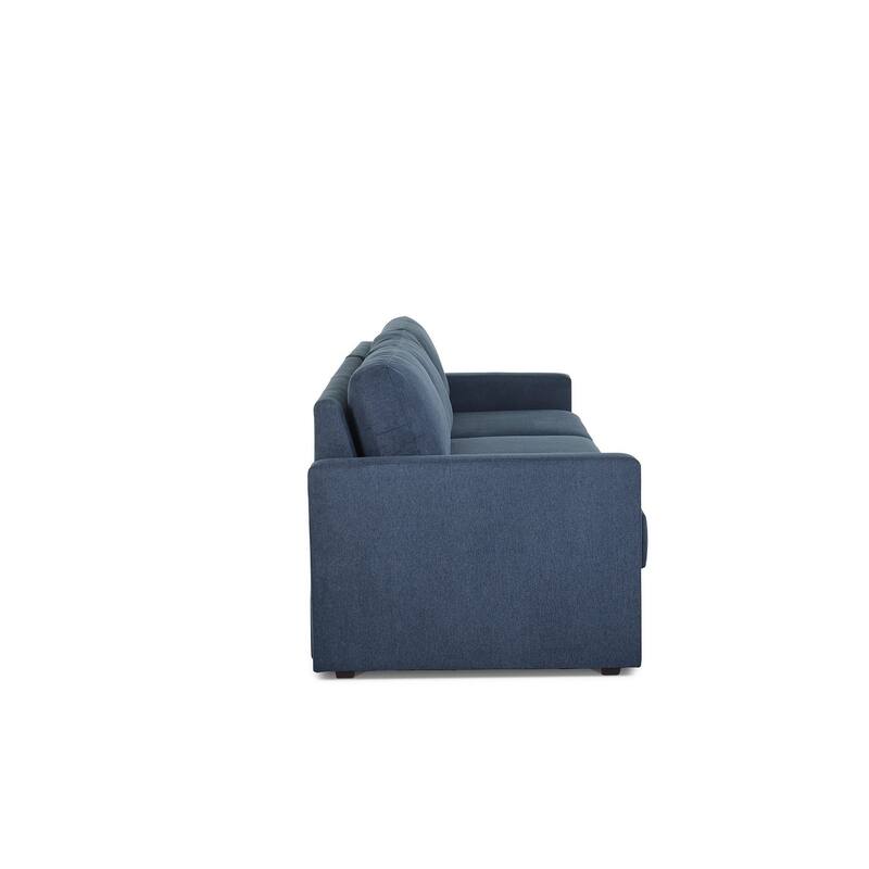 Flex Sofa with Standard Arms & Storage Ottoman by Flexsteel - 104" x 35" x 37"