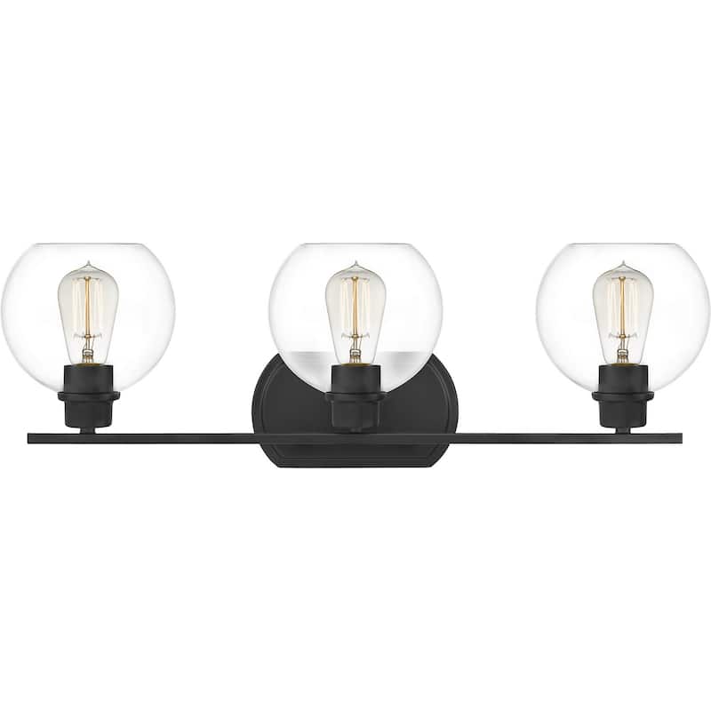 Pruitt 3-Light Bathroom Vanity Light in Matte Black