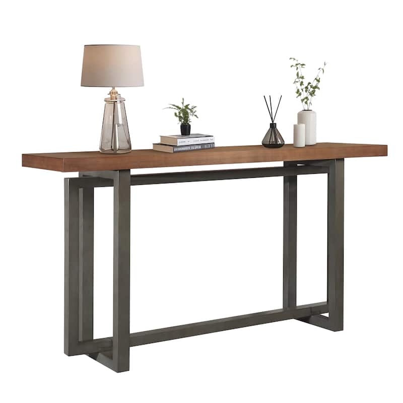 59" Narrow Console Table, Entryway Sofa Table Rectangular Hallway Tables