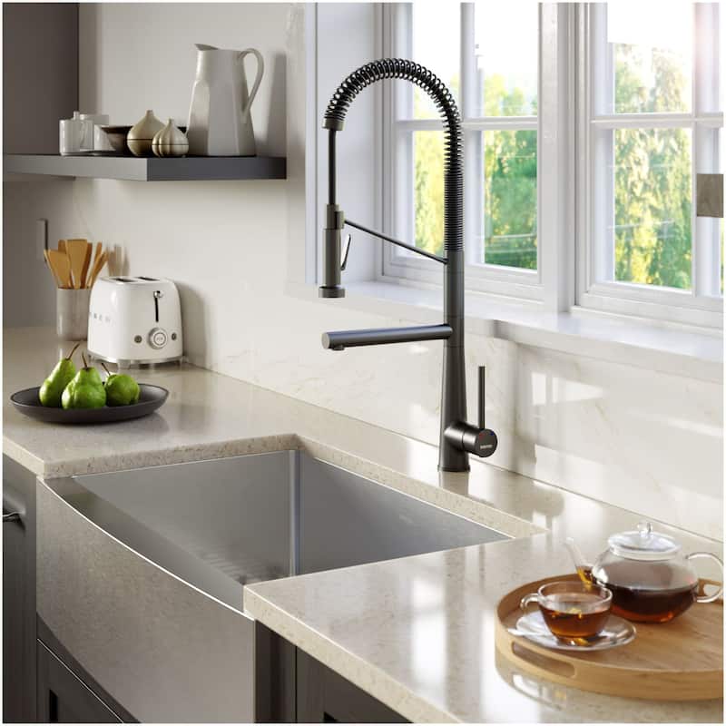 Karran USA EL-84-PK1 Elite 33" Farmhouse Single Basin Stainless Steel