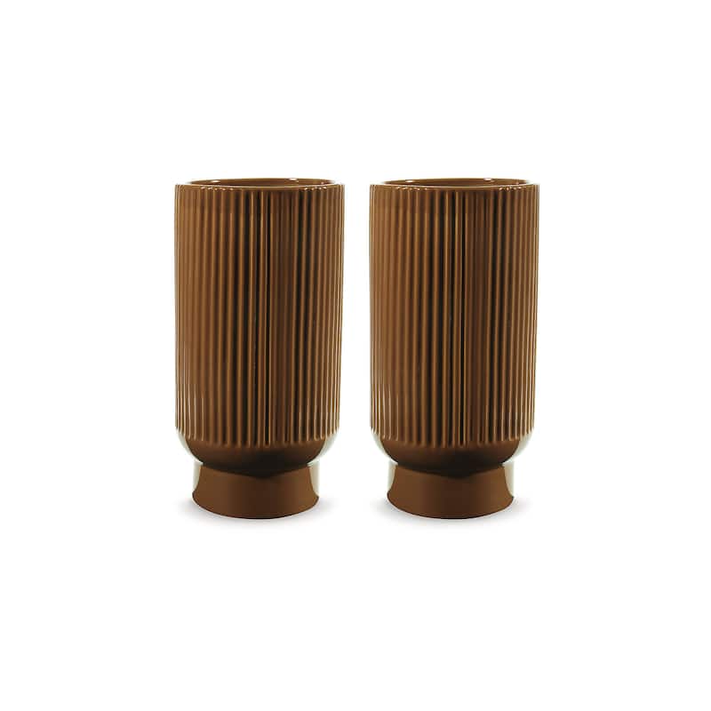 Signature Design by Ashley Avalyah Brown Vase (Set of 2)