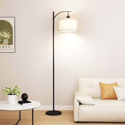 63" Metal Arched Floor Lamp With Pedal Switch