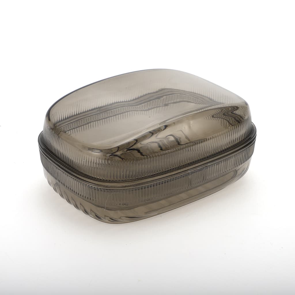 Waterproof with Cover Soap Dish for Bathroom 5.51"x4.13"x2.52" 1 Pcs