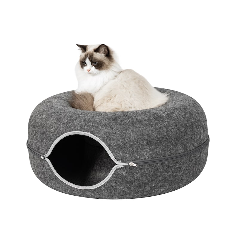 Adeco Cat Tunnel Bed for Large Cat