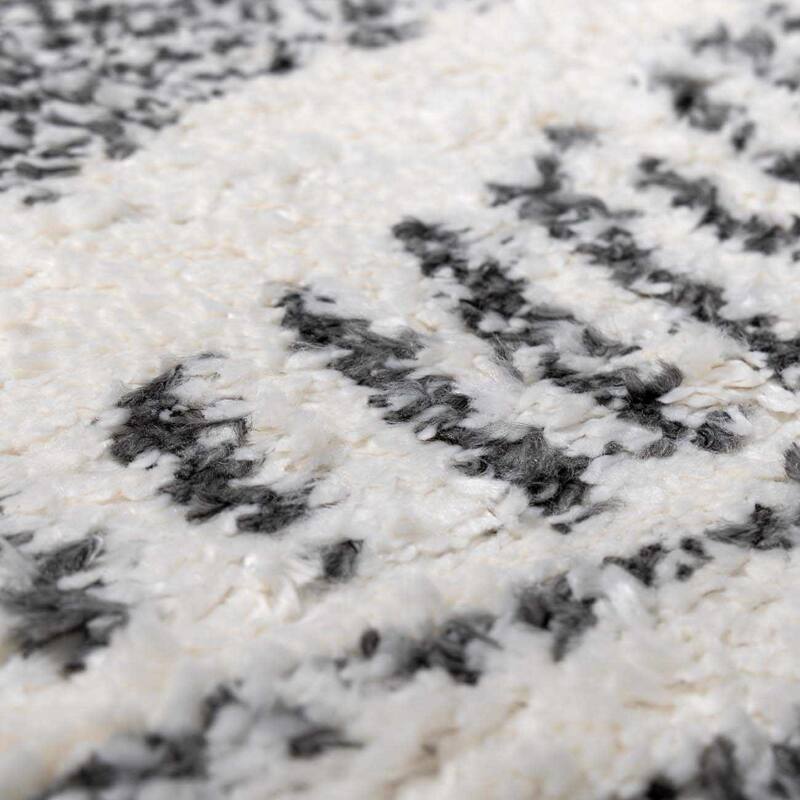 Hauteloom Lux Shag Collection Moroccan Farmhouse Shaggy High Plush Pile Area Rug