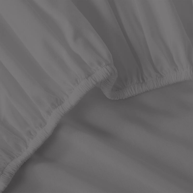 Color Sense 100% Cotton Percale Cool & Crisp 2-Piece Fitted Sheet Set
