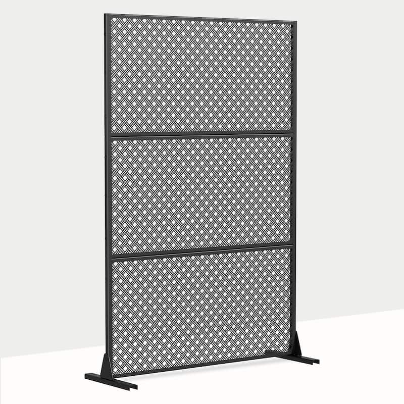 Outdoor Privacy Screen Metal Privacy Screen Panel Free Standing - 72*47