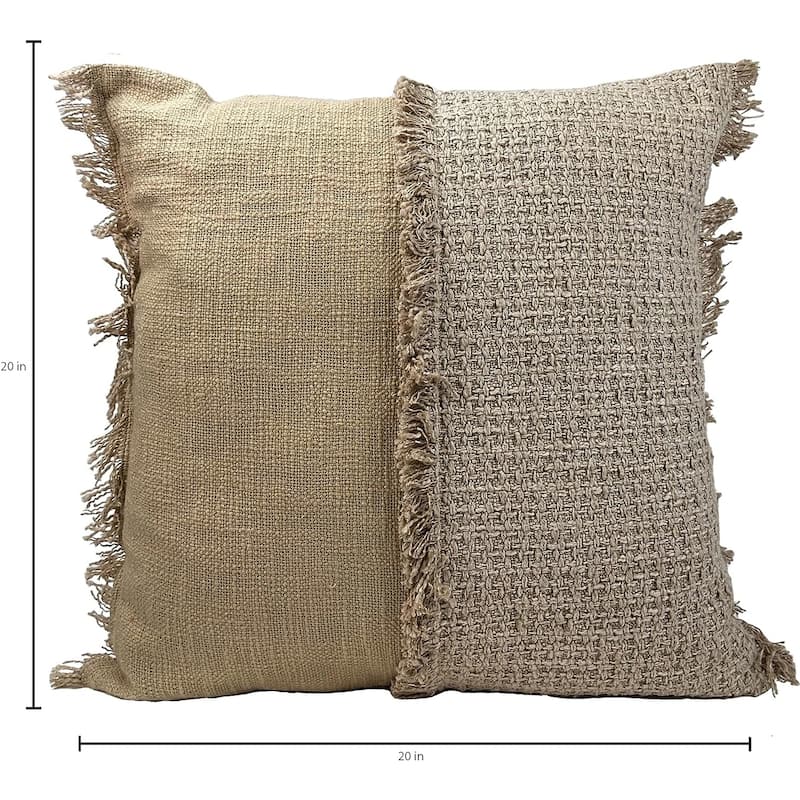 JoJo Fletcher Set of 2 20" x 20" Cotton Decorative Pillow Covers