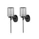 preview thumbnail 43 of 103, Modern Black 1/2/3/4/5-Light Bathroom Crystal Vanity Light Wall Sconces Cylindrical Shade - (2-Pack)1-Light 4.72 in.W