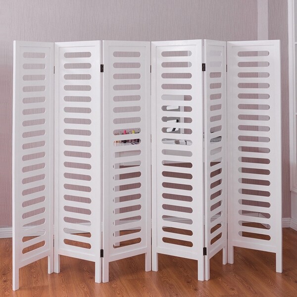 Shop Costway 67'' 6 Panel Folding Room Divider Privacy ...