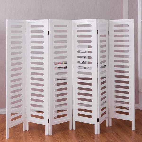Shop Costway 67 6 Panel Folding Room Divider Privacy