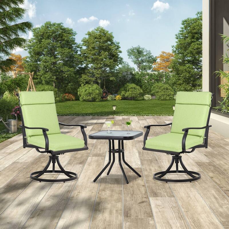 Aoodor Outdoor Dining Chair Cushion Set, 37"x20"x2.8"
