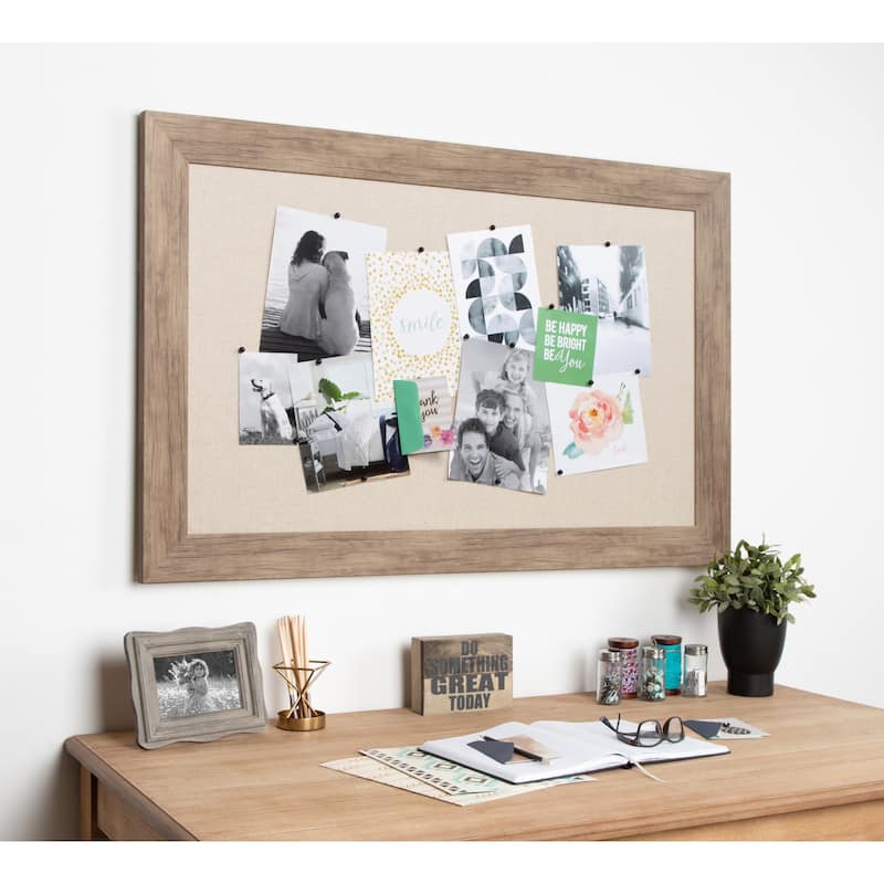 DesignOvation Beatrice Decorative Framed Linen Pinboard