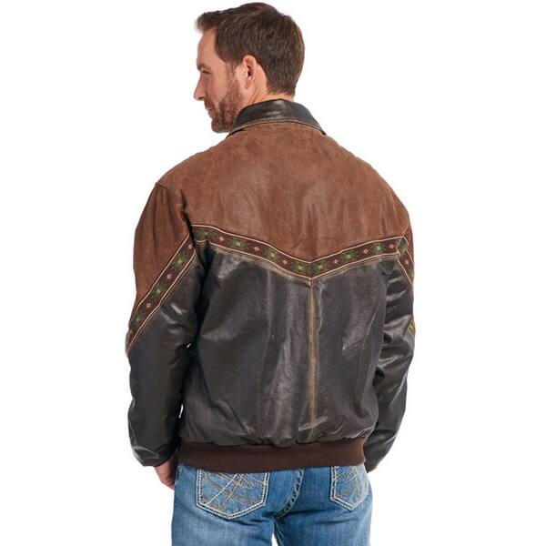 Shop Cripple Creek Western Jacket Mens Microsuede Two Tone Tribal