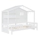 preview thumbnail 8 of 14, Twin Size House Bed with Shelves, House Bed with Window and Sparkling Light Strip on the Roof