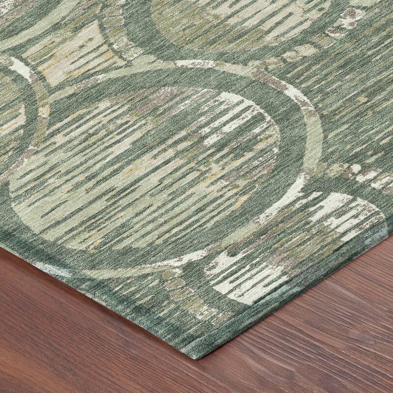 Machine Washable Indoor/ Outdoor Modern Grover Chantille Rug
