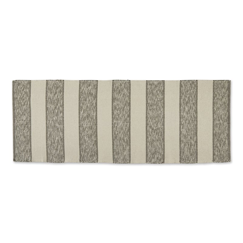 DII French Blue Variegated Plaid Recycled Yarn Rug (Set of 2) - Big