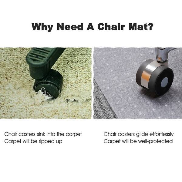 Shop Slypnos 48 X 36 Translucent Rectangular Office Chair Mat Carpet Protector With Non Slip Studded Backing Overstock 28000567