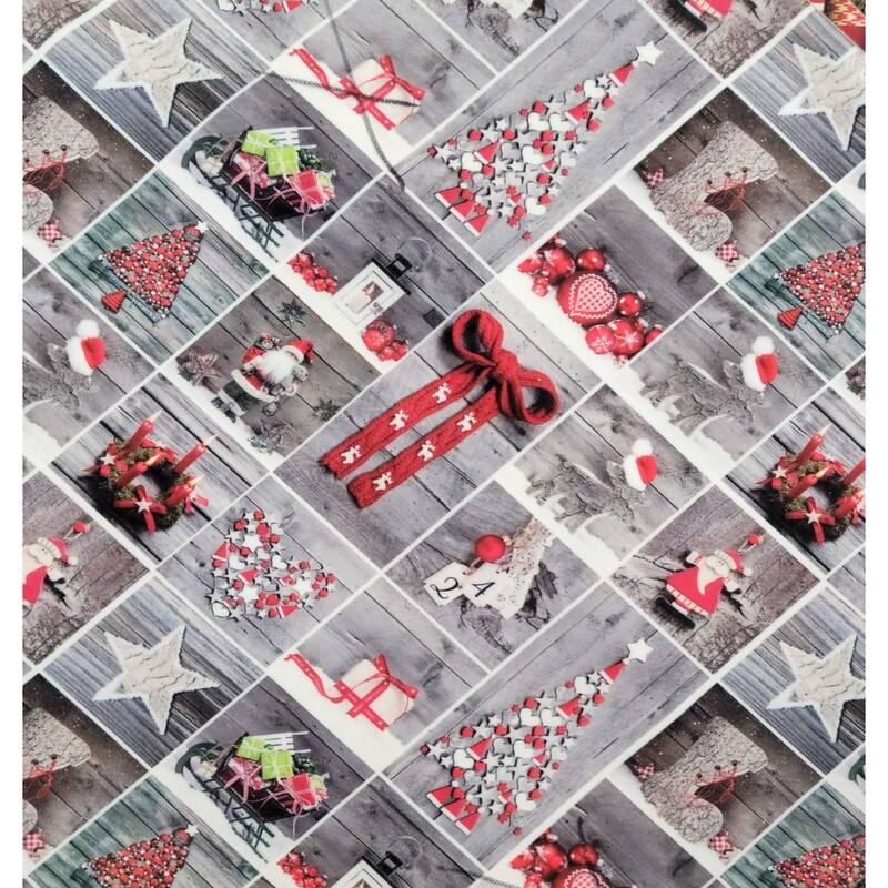 Violet Linen Seasonal Christmas Splendours Pattern Decorative Throw Pillow