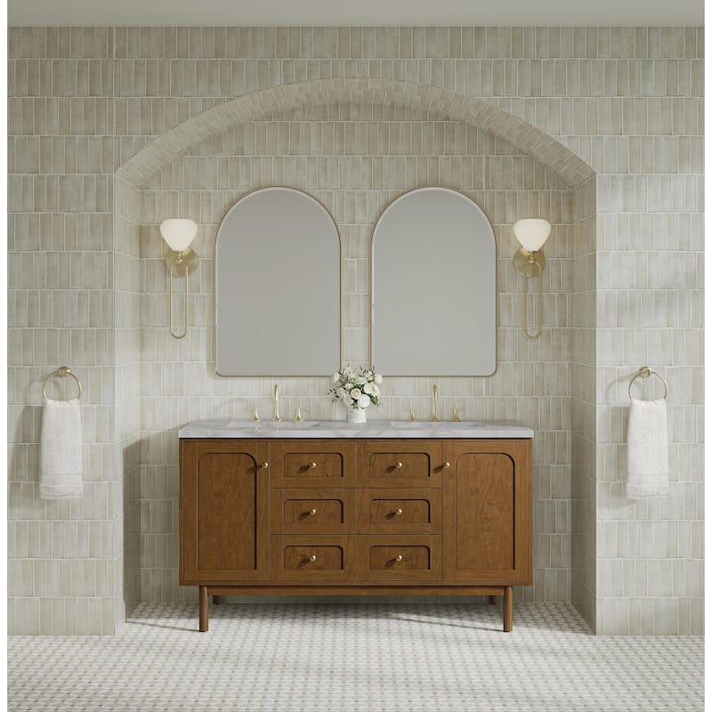 James Martin Vanities 545-V60D-FVSL Laurent 60" Double Basin Poplar