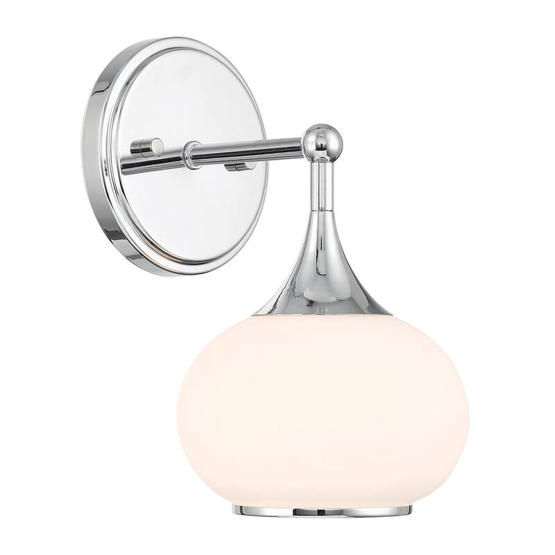 Acroma 1 Light Polished Chrome Finish Modern Globe Vanity Light - Polished Chrome