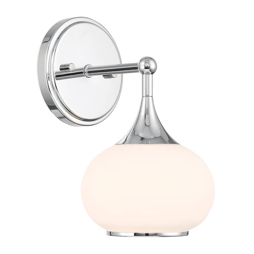 Acroma 1 Light Polished Chrome Finish Modern Globe Vanity Light