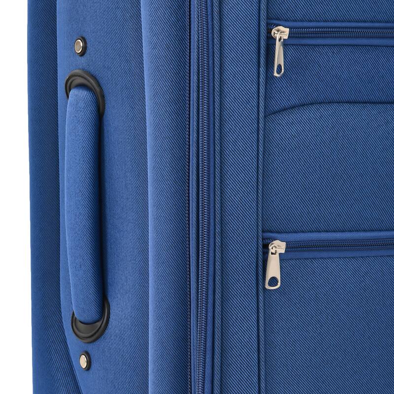 Merax 3 Piece Set Softside Luggage Sets with Spinner Wheels, Expandable Softshell Suitcase Set with Telescopic Handle