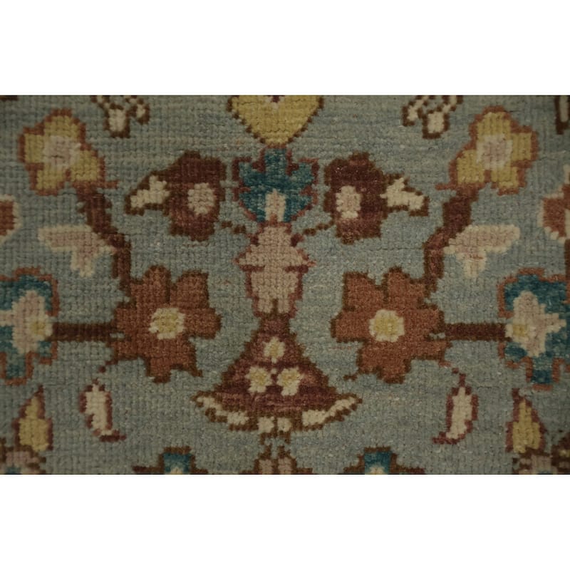 Hand Knotted Oriental 100% Wool Carpet Traditional Floral Navy Blue & Blues Ziegler Area Rug - 4' 0'' X 1' 11''