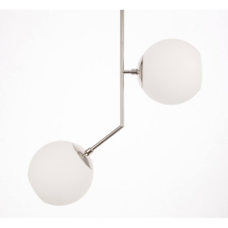 Bastina 20-Inch 1-DownLight Frosted Glass Pendant