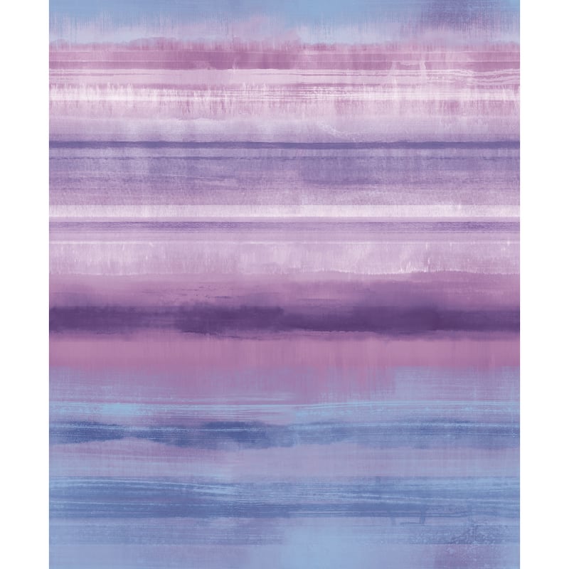 Galerie Wallcoverings Atmosphere Skye Stripe Non-woven Matte Wallpaper Roll - 33 feet x 21 inches - Purple