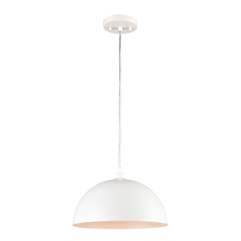 Chelsea 12-inch Wide 1-Light Pendant in White - White