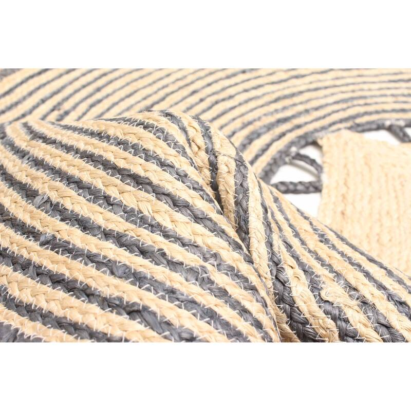 ECARPETGALLERY Braided Weave Palas Denizli Tan Jute Rug - 4'0 x 4'0