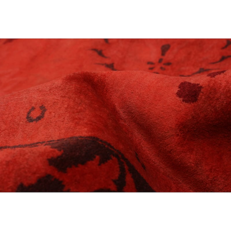 ECARPETGALLERY Hand-knotted Vibrance Red Wool Rug - 10'2 x 13'5