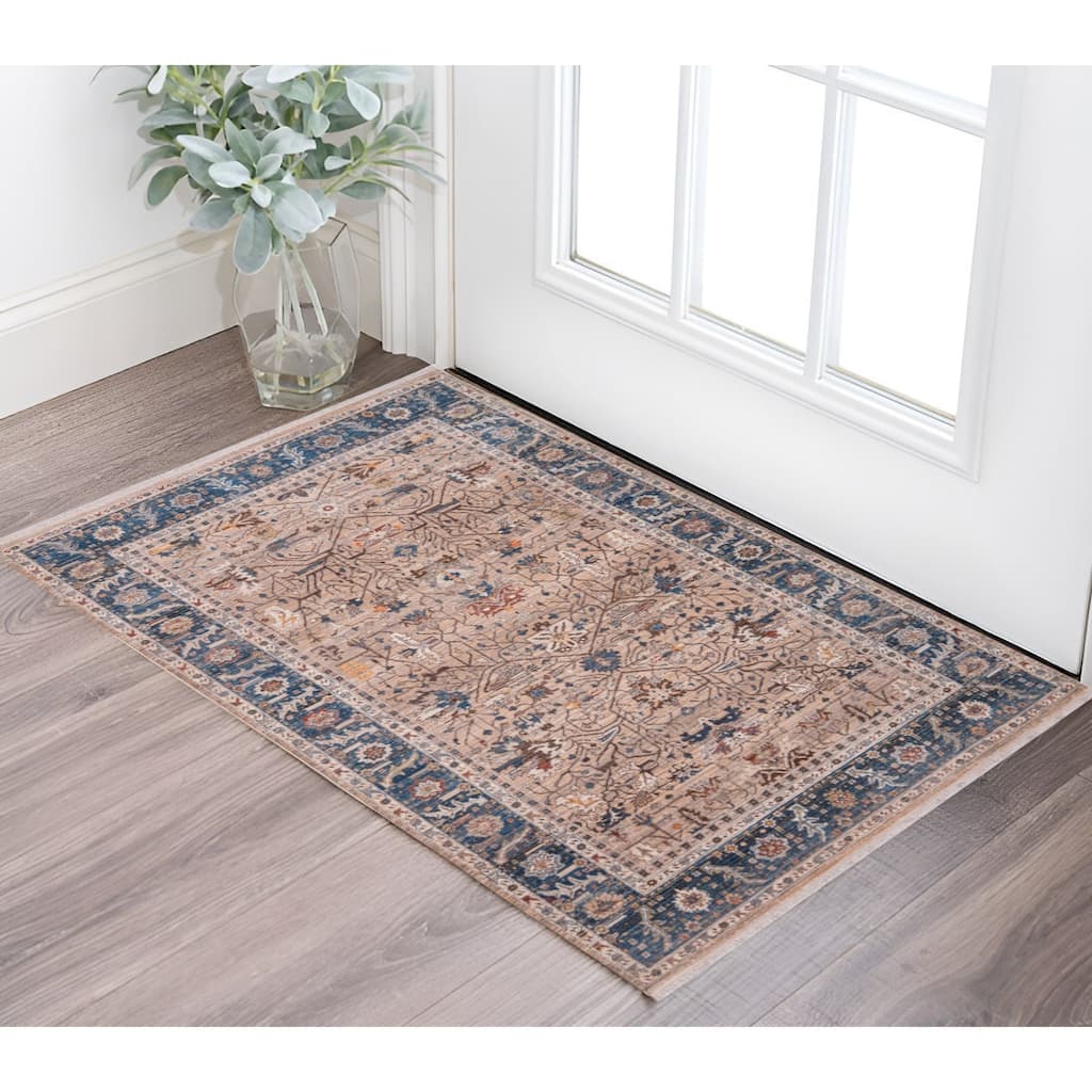 HomeRoots Oriental Traditional Rectangle Area Rug - 36.00 in. x 24.00 in. x 0.24 in.